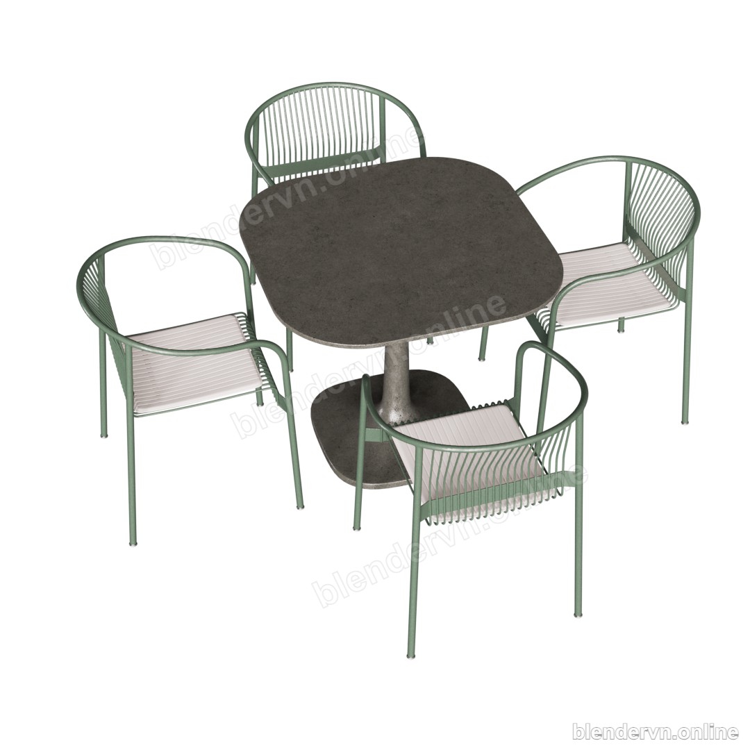 Modern Outdoor Dining Set with Wicker Chairs