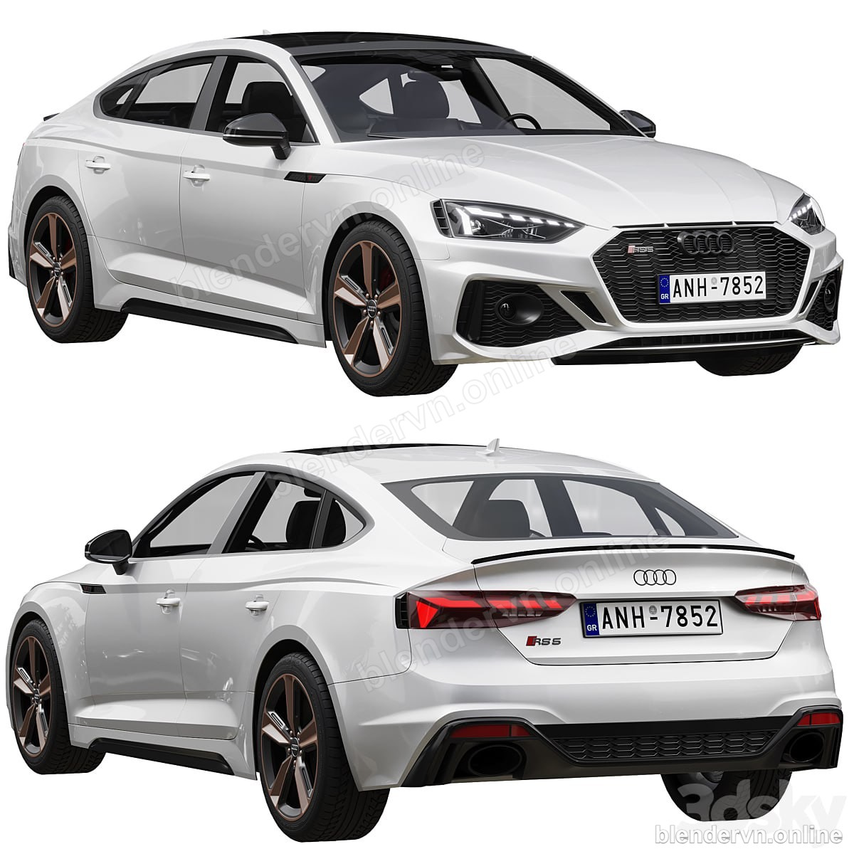 White Audi Sport Car — Sleek Design